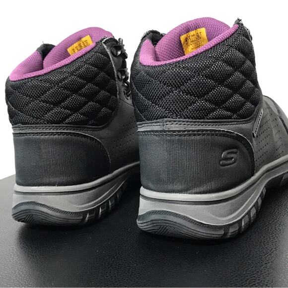 Skechers Womens McColl Composite Toe Waterproof Work Boots Gray Black Purple 8 - Picture 8 of 16